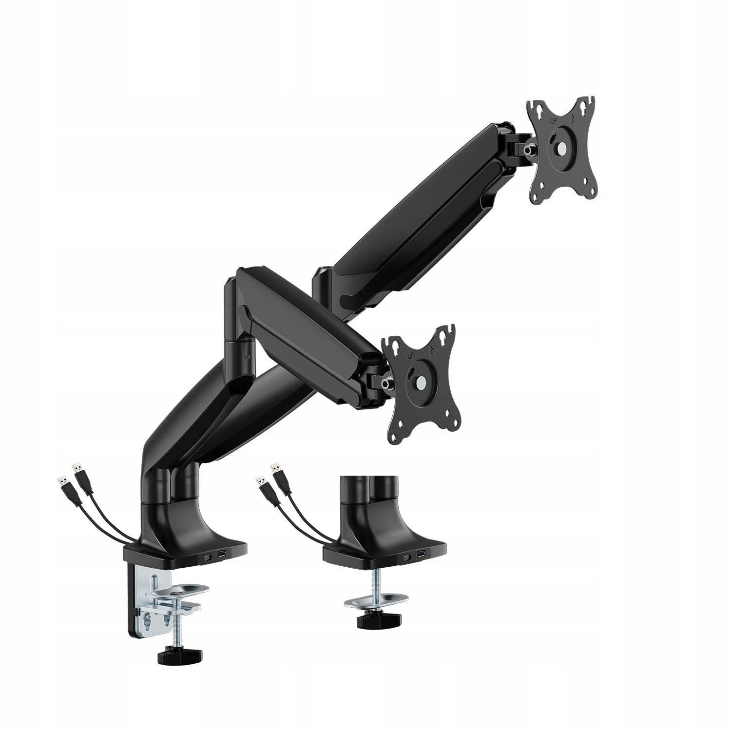 Dvojitý plynový držiak na monitor 17-35" Vvesa 32 kg Porty Usb Spacetronik