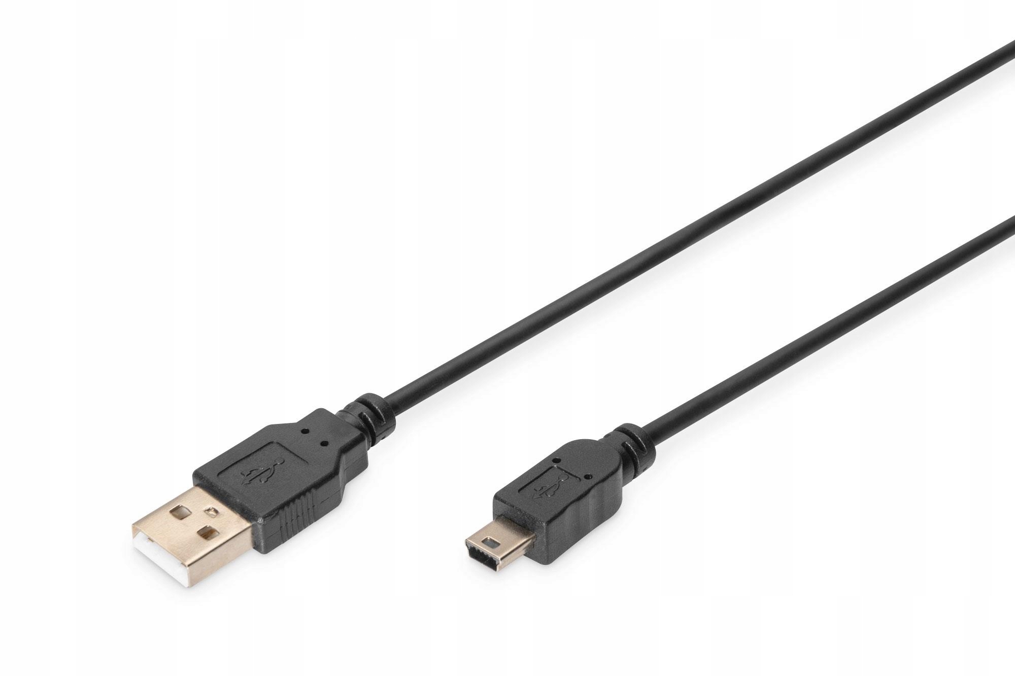 Digitus Kabel USB2.0 Do Canon Usb A Miniusb B 3M Wytrzymały Transfer Danych
