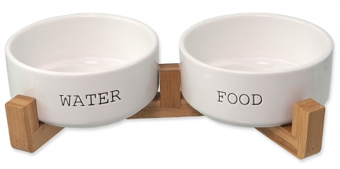 Sada dvou keramických misek Dog Fantasy bílá 0,85 l