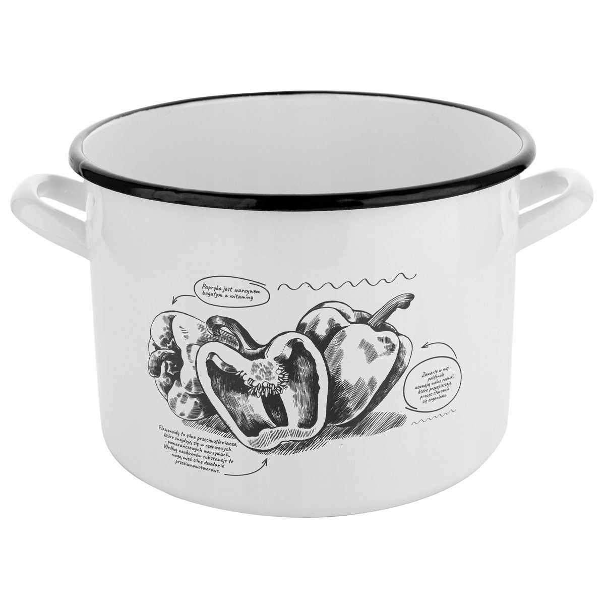 

Garnek Emaliowany Emalia Bell Biały ll 22CM 6,25L