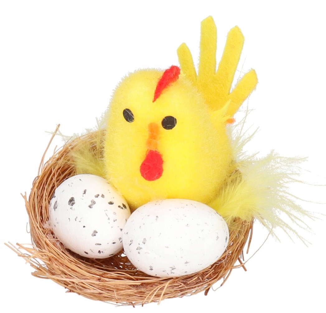 KURCZAK W GNIAZDKU JAJKA OZDOBA STROIK 1SZT