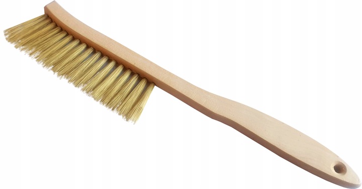 ZMIOTKA drewniana PROFILOWANA naturalny włos MIOTEŁKA