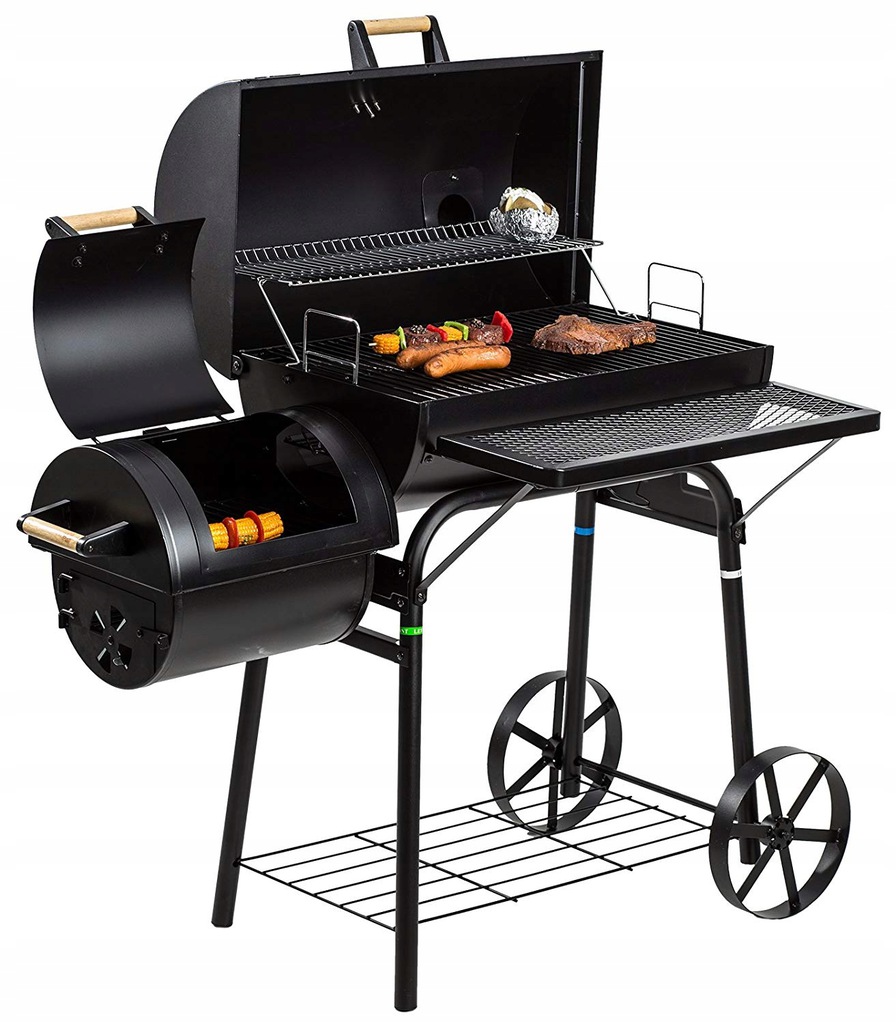 Grill Węglowy Z Funkcją Wędzarki El Fuego Dakota Ruszt 66x41cm Solidna 32KG