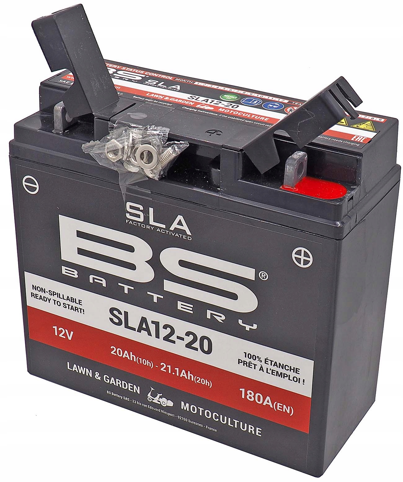 AKUMULATOR ŻELOWY AGM DO KOSIARKI TRAKTORKA PRAWY PLUS 12V 20Ah ORYGINAŁ BS Marka BS Battery