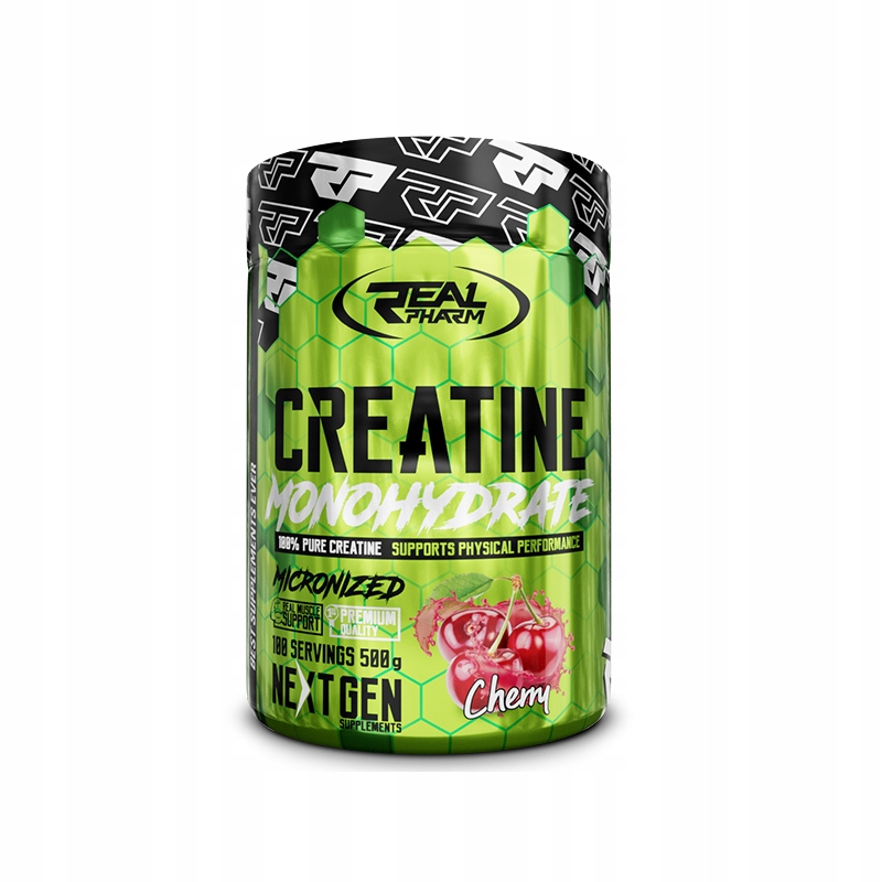 REAL PHARM Kreatyna Monohydrat 500g 100 porcji Siła Masa Mięśnie — 4