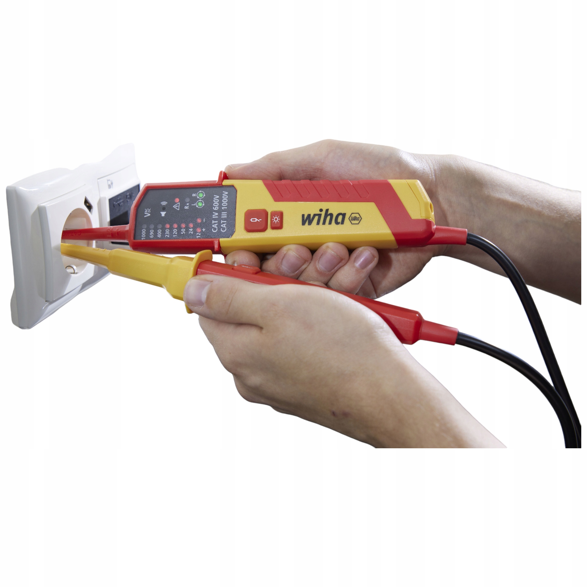 ТЕСТЕР НАПРЯЖЕНИЯ ТОКА И НЕПРЕРЫВНОСТИ ЦЕПИ 12-1000В АК, КАТ ИВ 45216 ВИХА