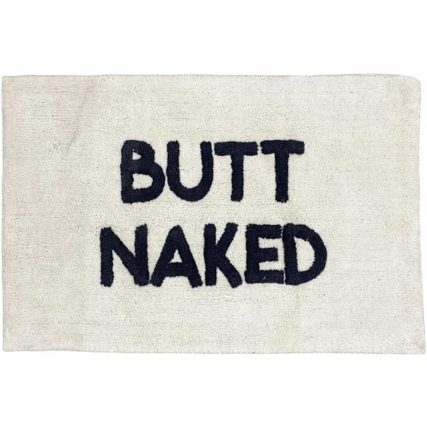 Protiskluzová koupelnová podložka Butt Naked bavlněný koberec 50 x 80 cm