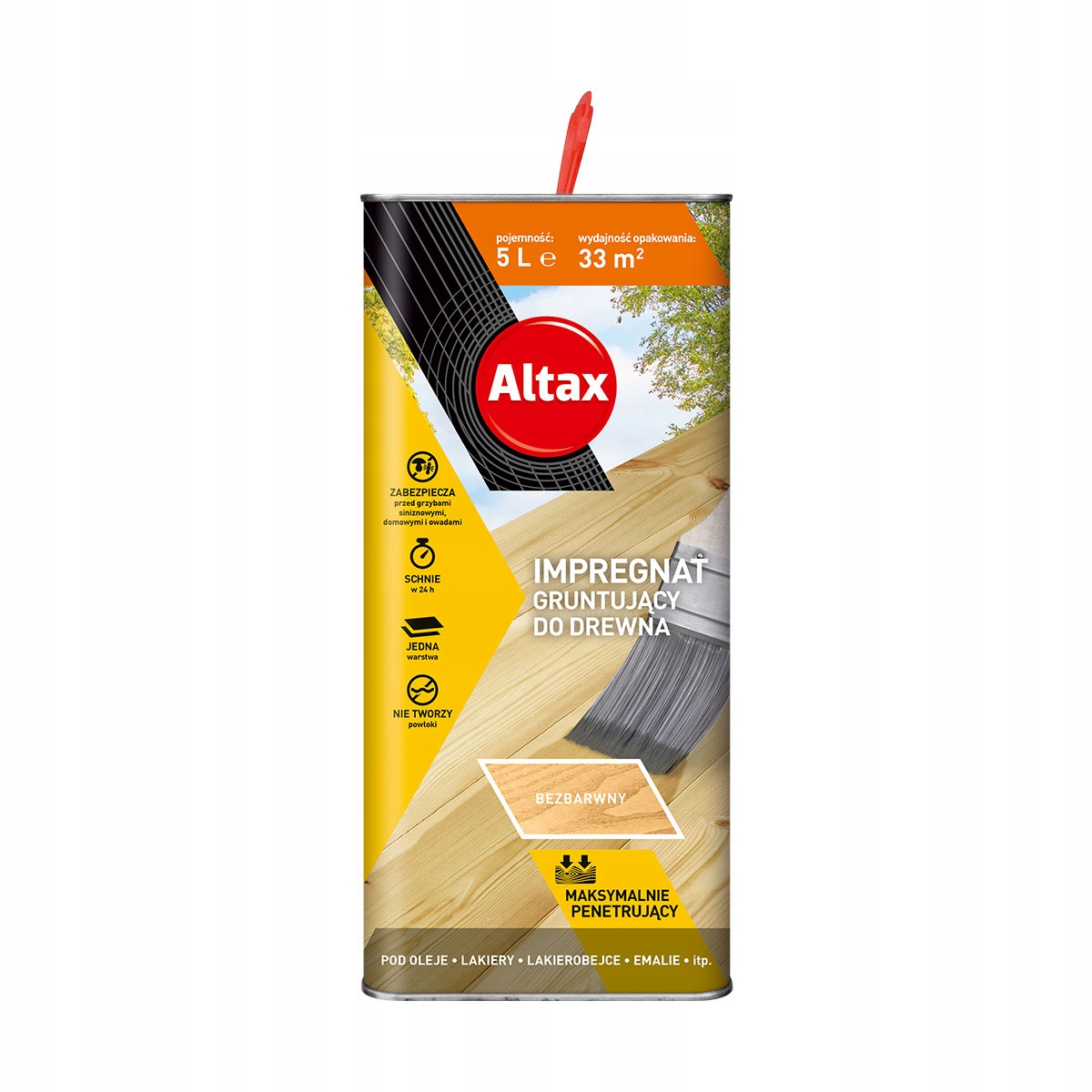 

Altax Penetrin Impregnat Gruntujący Do Drewna 5L