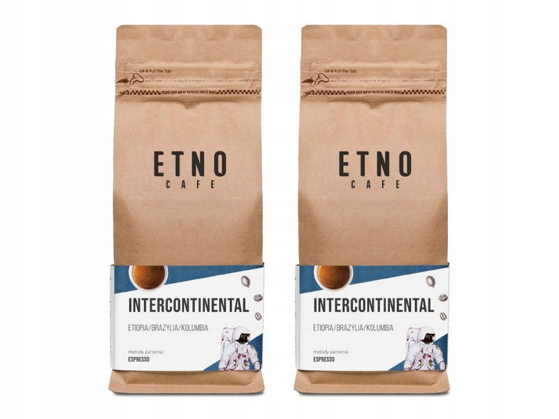 Kawa ziarnista Etno Cafe Intercontinental 1kg x2