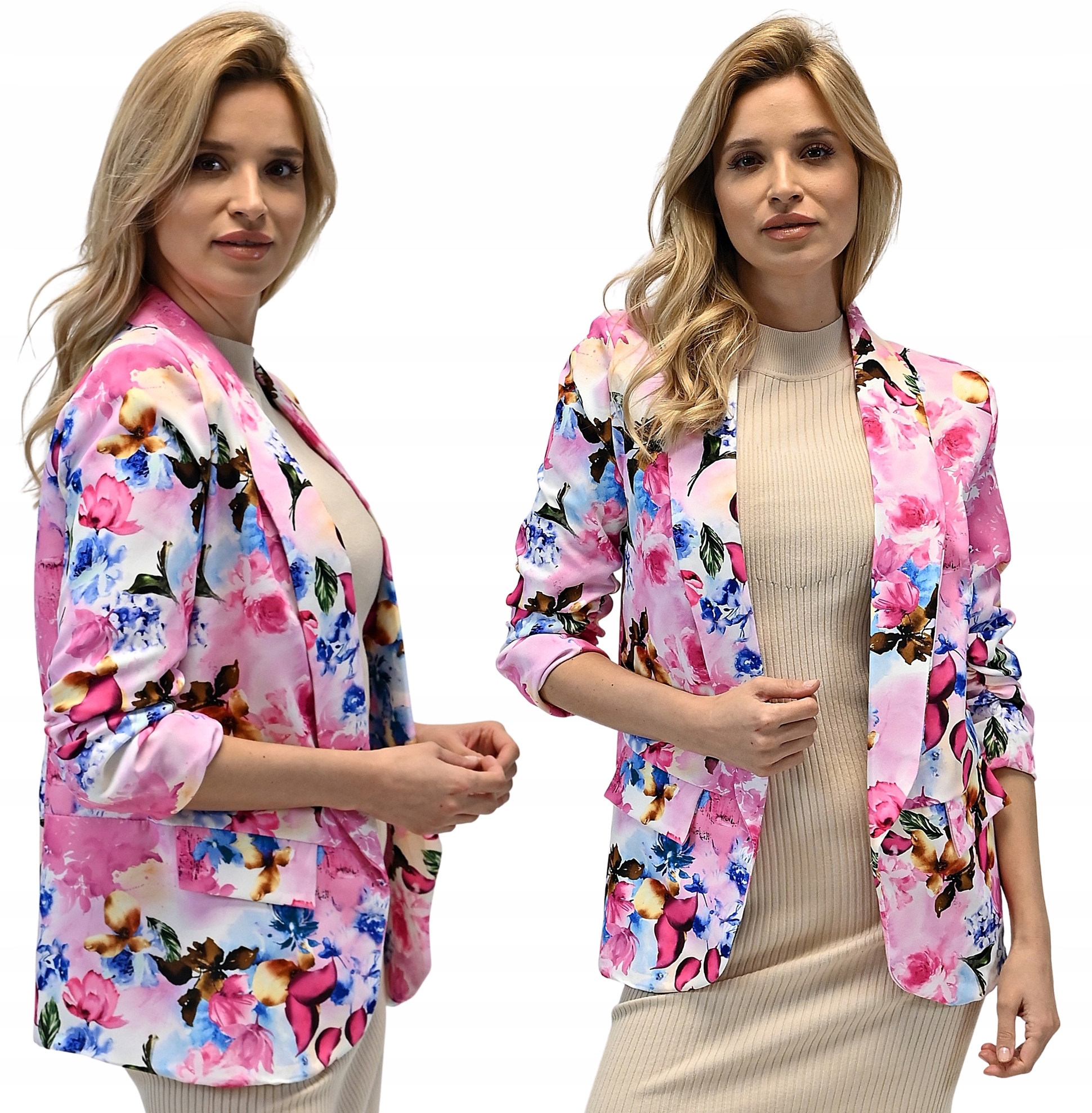 

Żakiet damski marynarka w kwiaty XL/42