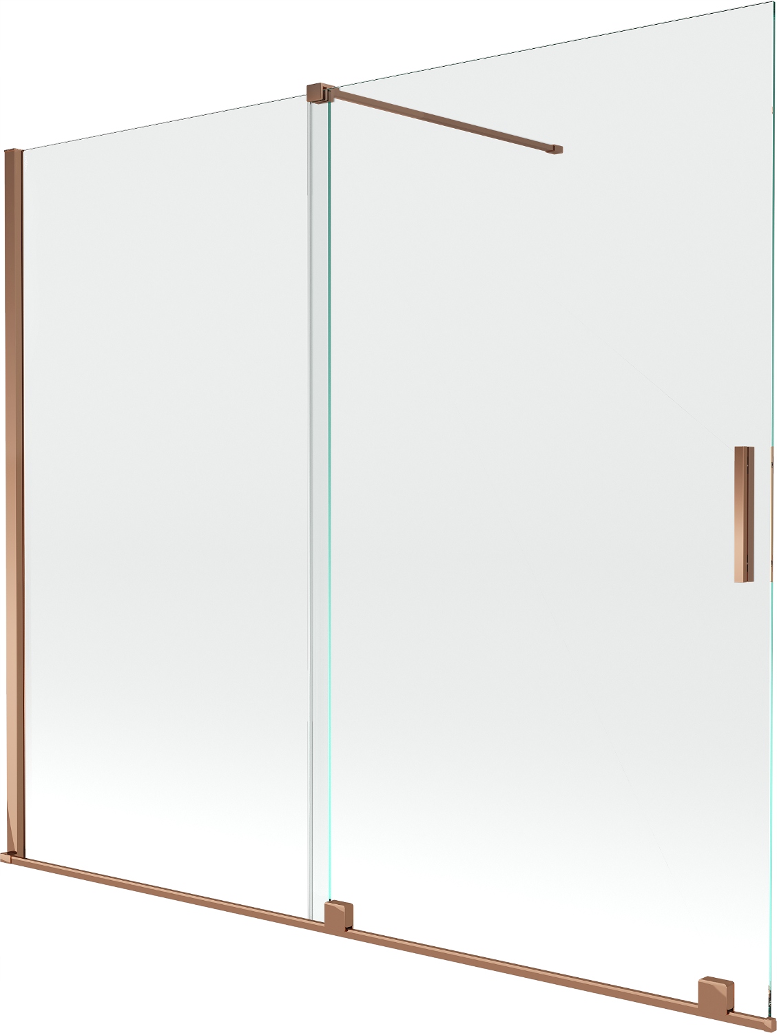 Mexen Velar Parawan Nawannowy 2 Skrzydłowy 180 CM Rose Gold