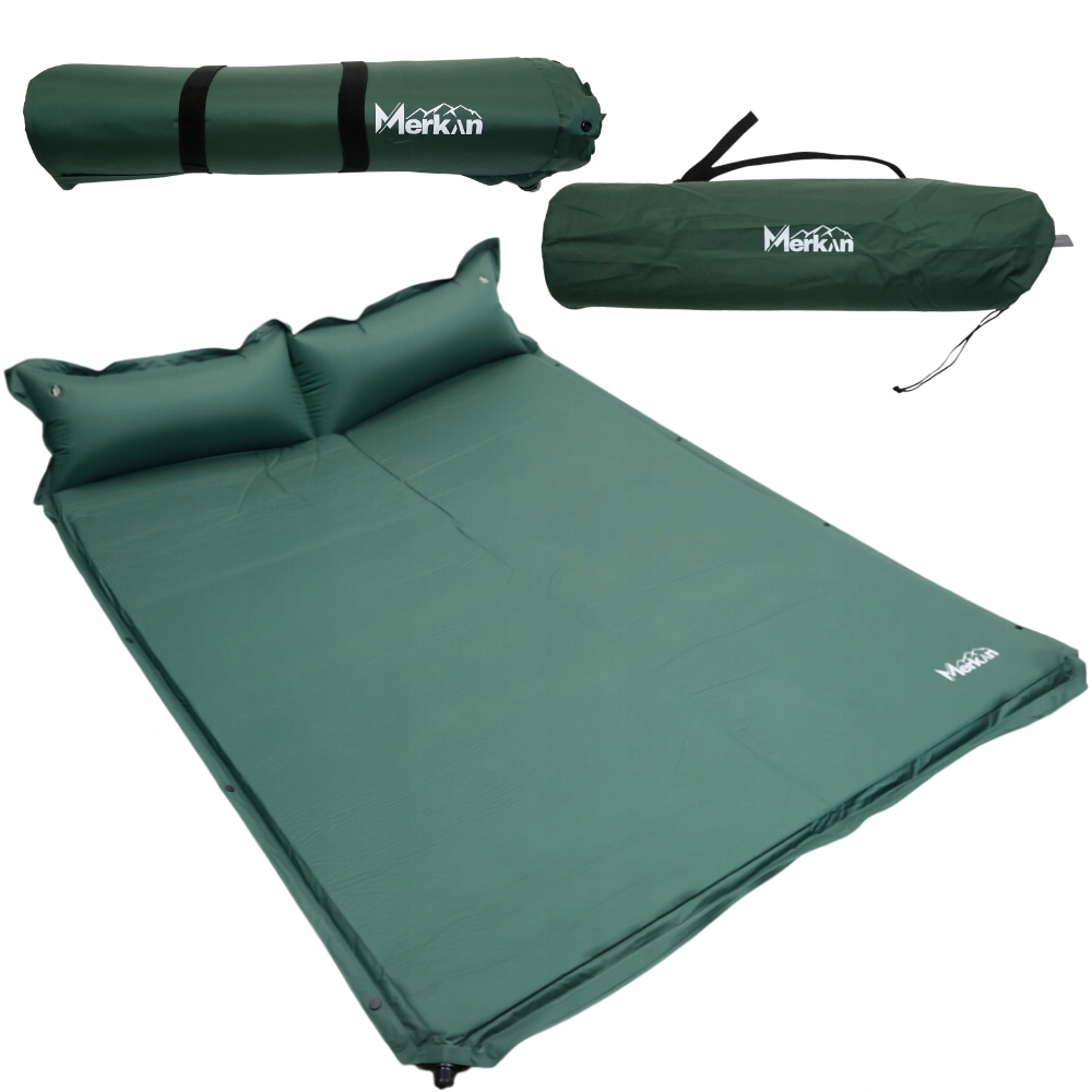 Merkan Samonafukovací karimatka pro dvě osoby Matrace s polštářkem Obal