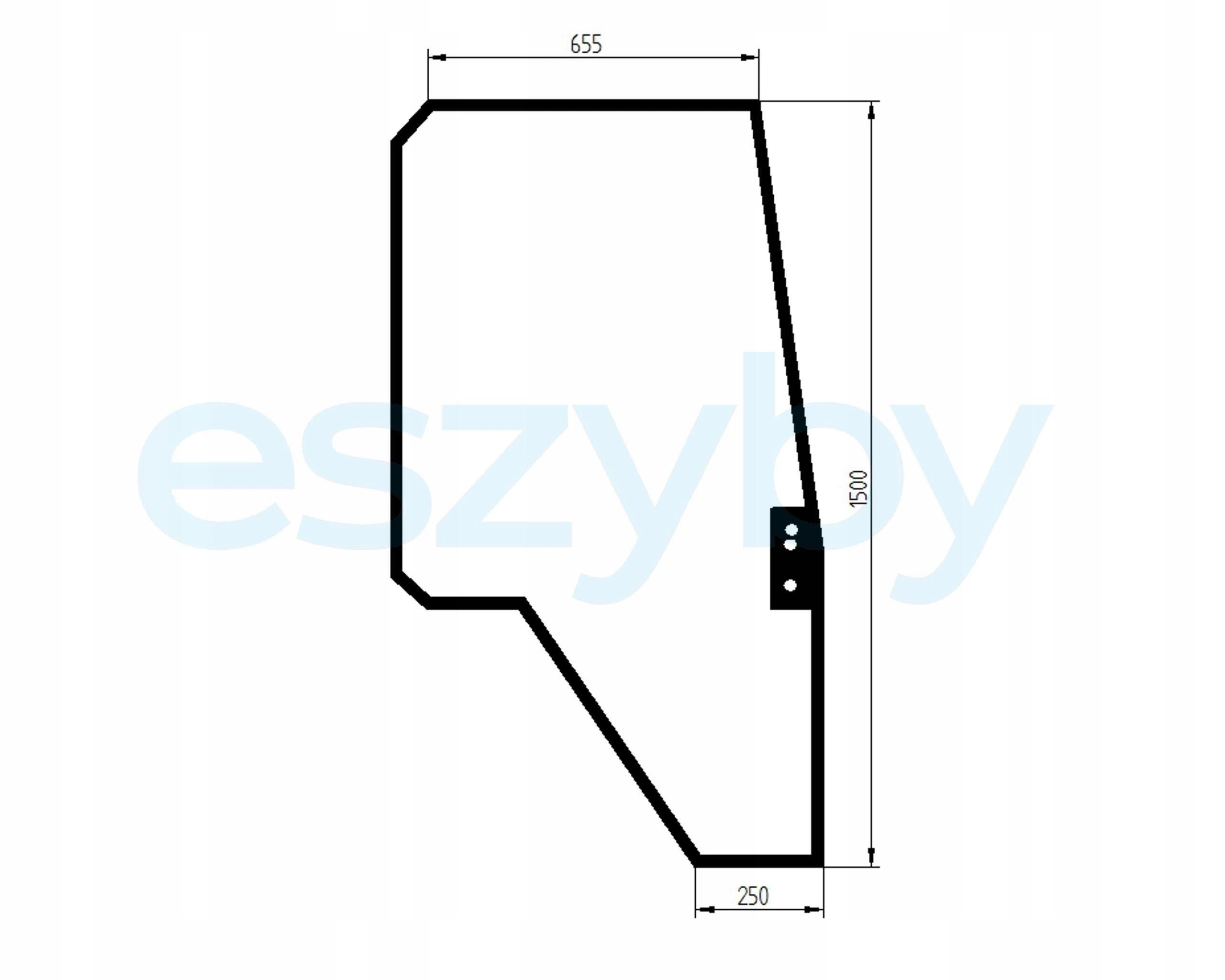 sklo rypadlo-nakladač Massey Ferguson dveře pravé