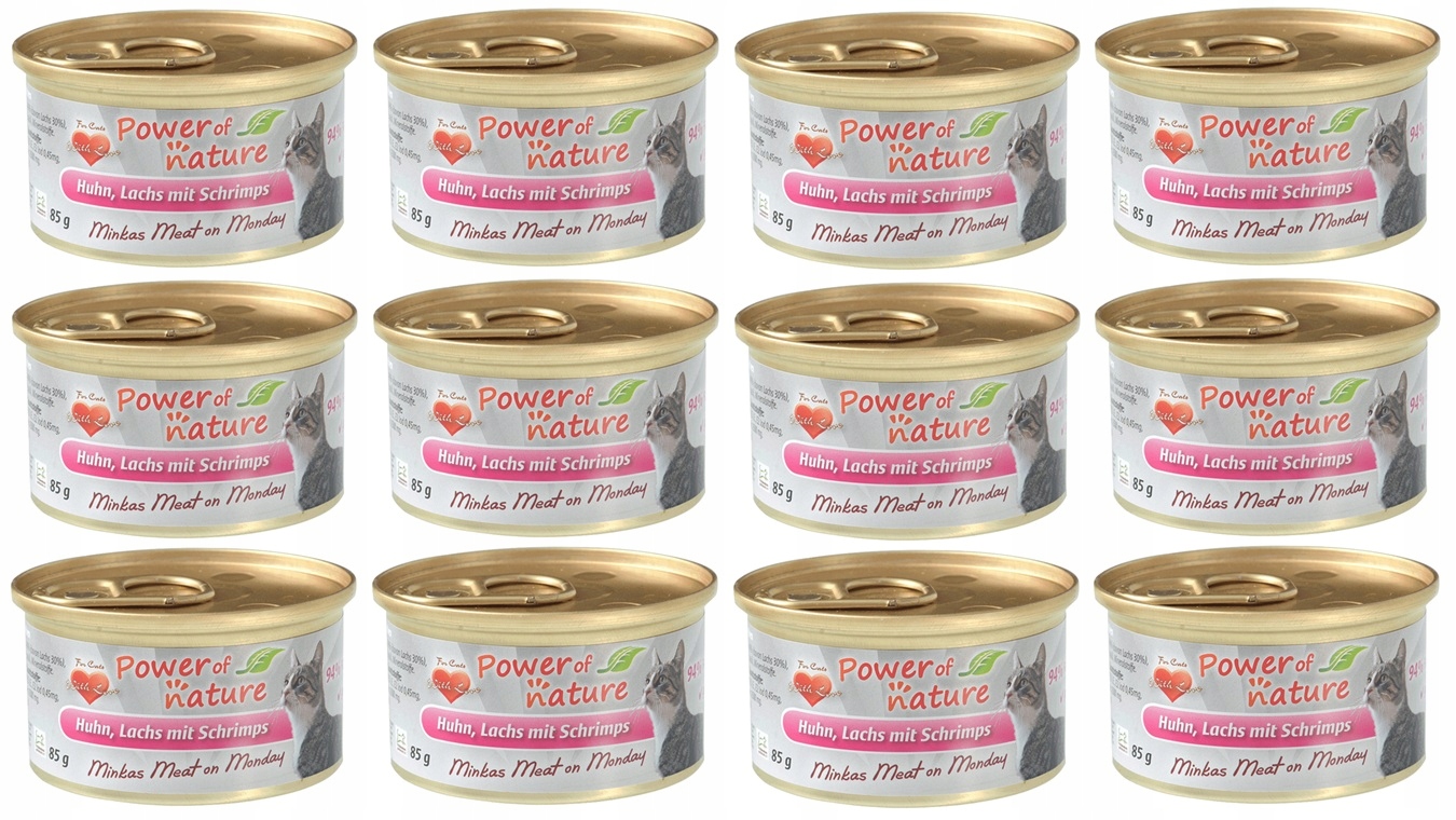 Levně Power of Nature – kuře, losos a krevety 12 x 85 g