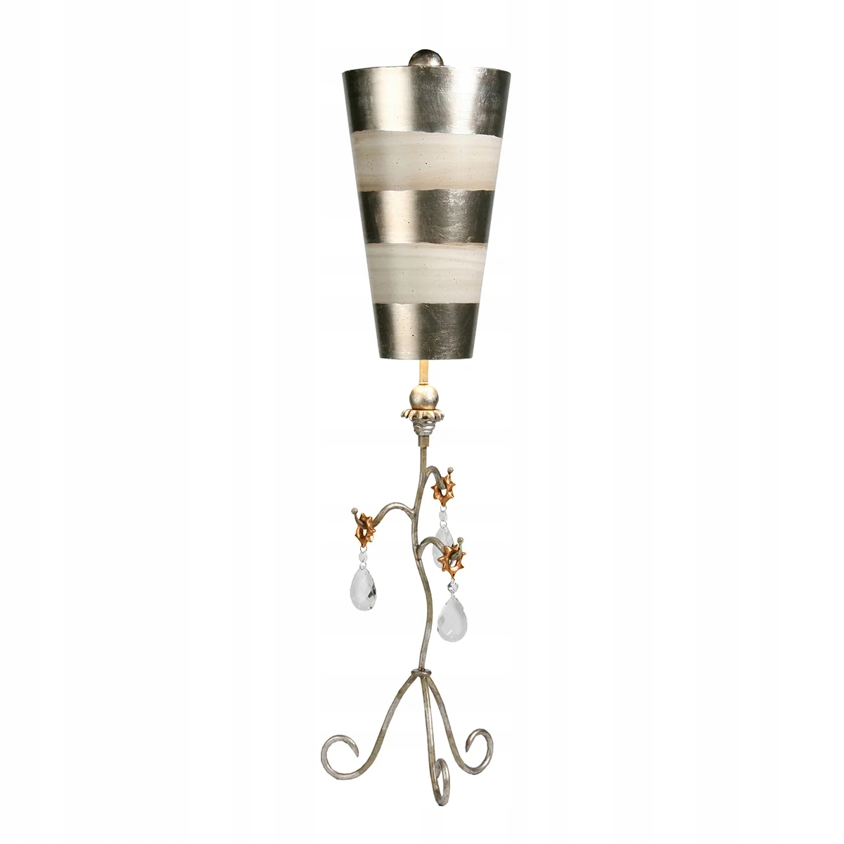 Stolová lampa Art Deco s kryštálikmi Tivoli E27 60W Flambeau