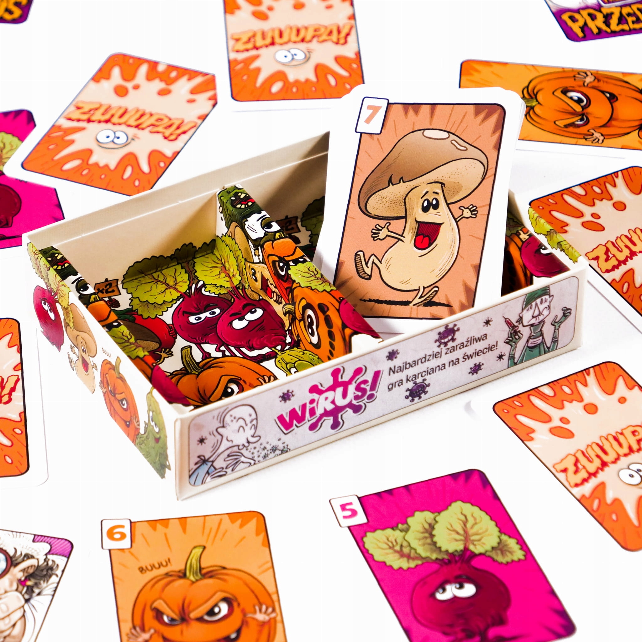GRA ZUUUPA ZUPA KARTY KARCIANA RODZINNA TOWARZYSKA DLA DZIECI 8+ MUDUKO Wiek dziecka 8 lat +