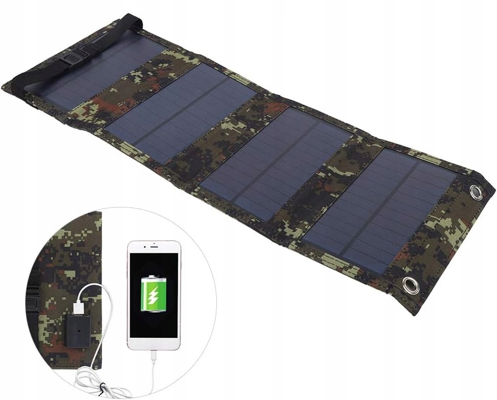 TURYSTYCZNA ŁADOWARKA SOLARNA PANEL SŁONECZNY 10W 5,5V USB Marka inna