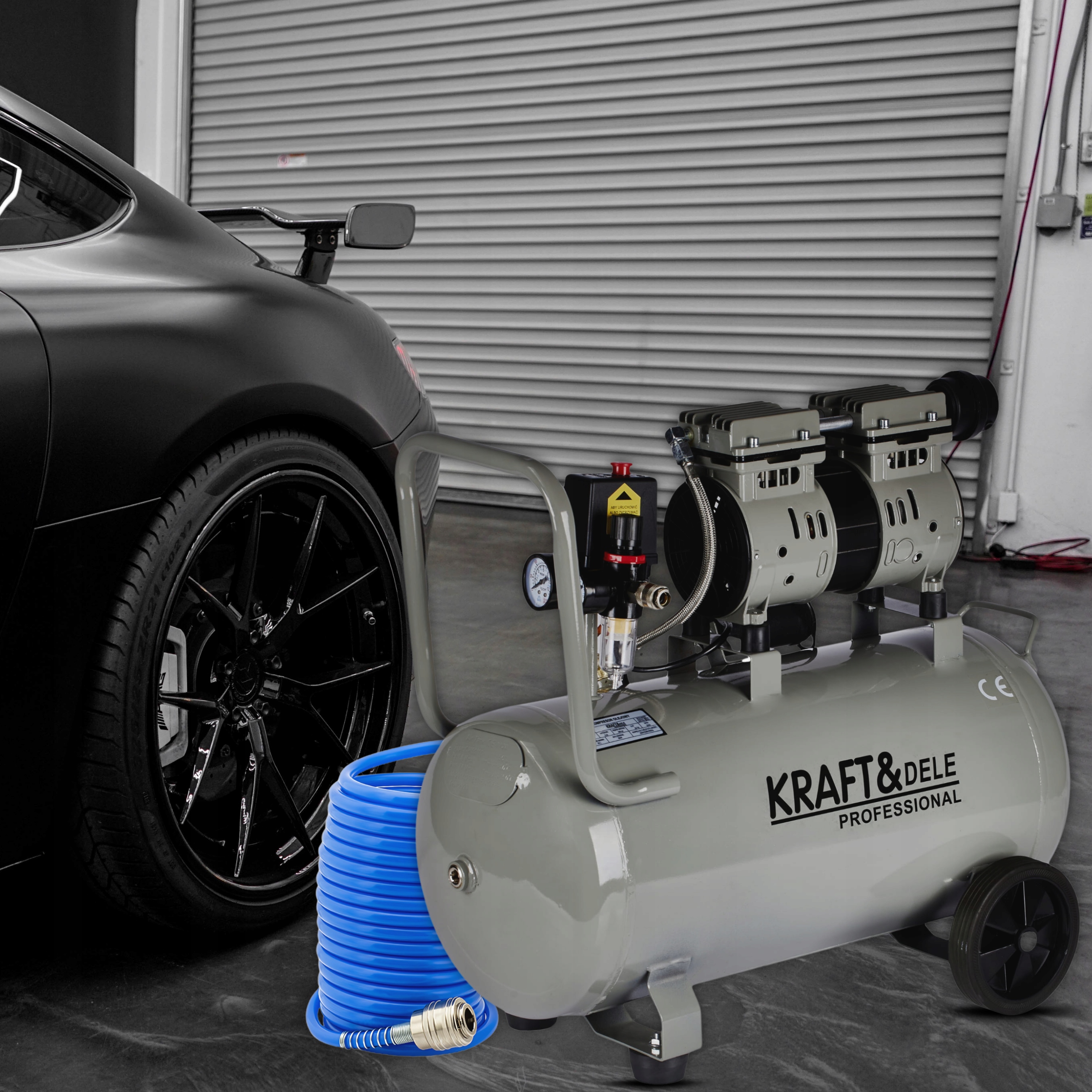 KOMPRESSZOR OLAJMENTES KOMPRESSZOR 50l CSENDES FESTÉK KÉSZLET 230V ELVÁLASZTÓ Típus olajmentes kompresszor