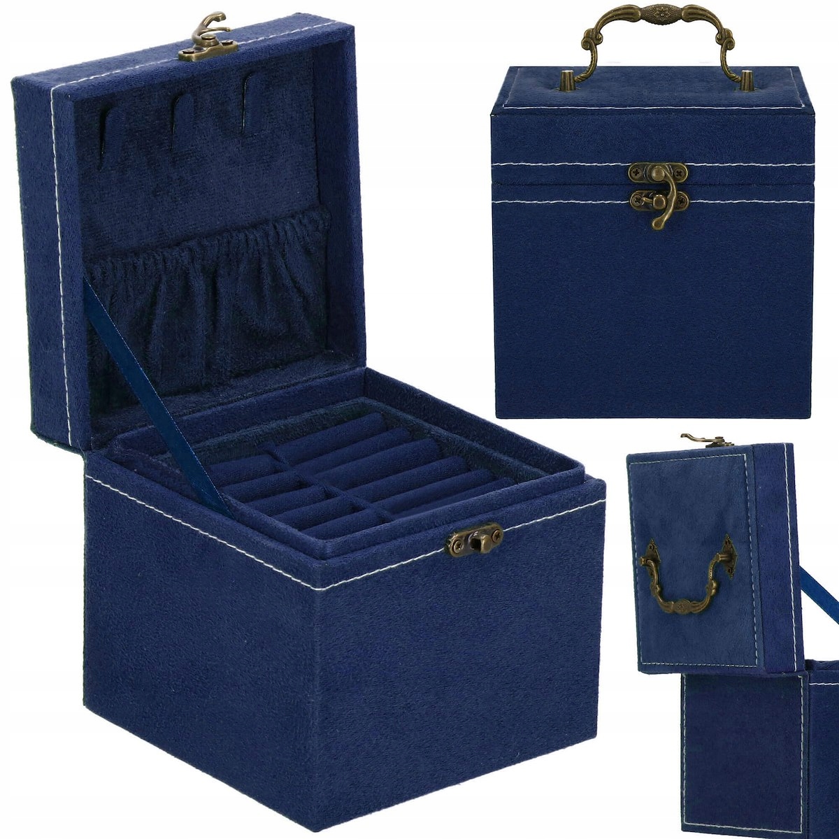 

Szkatułka Organizer Na Biżuterię Kuferek Retro