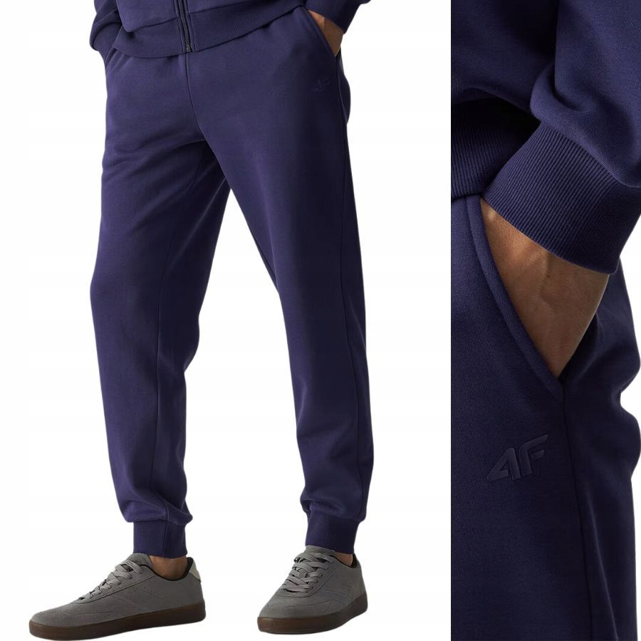 SPODNIE MĘSKIE 4F DRESOWE SPORTOWE JOGGERY DRESY NA CO DZIEŃ