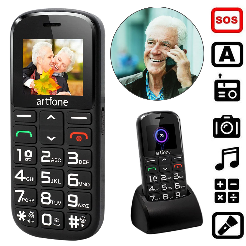 Mobilní Telefon Pro Starší Osoby, Velké Tlačítko, Tísňové Volání