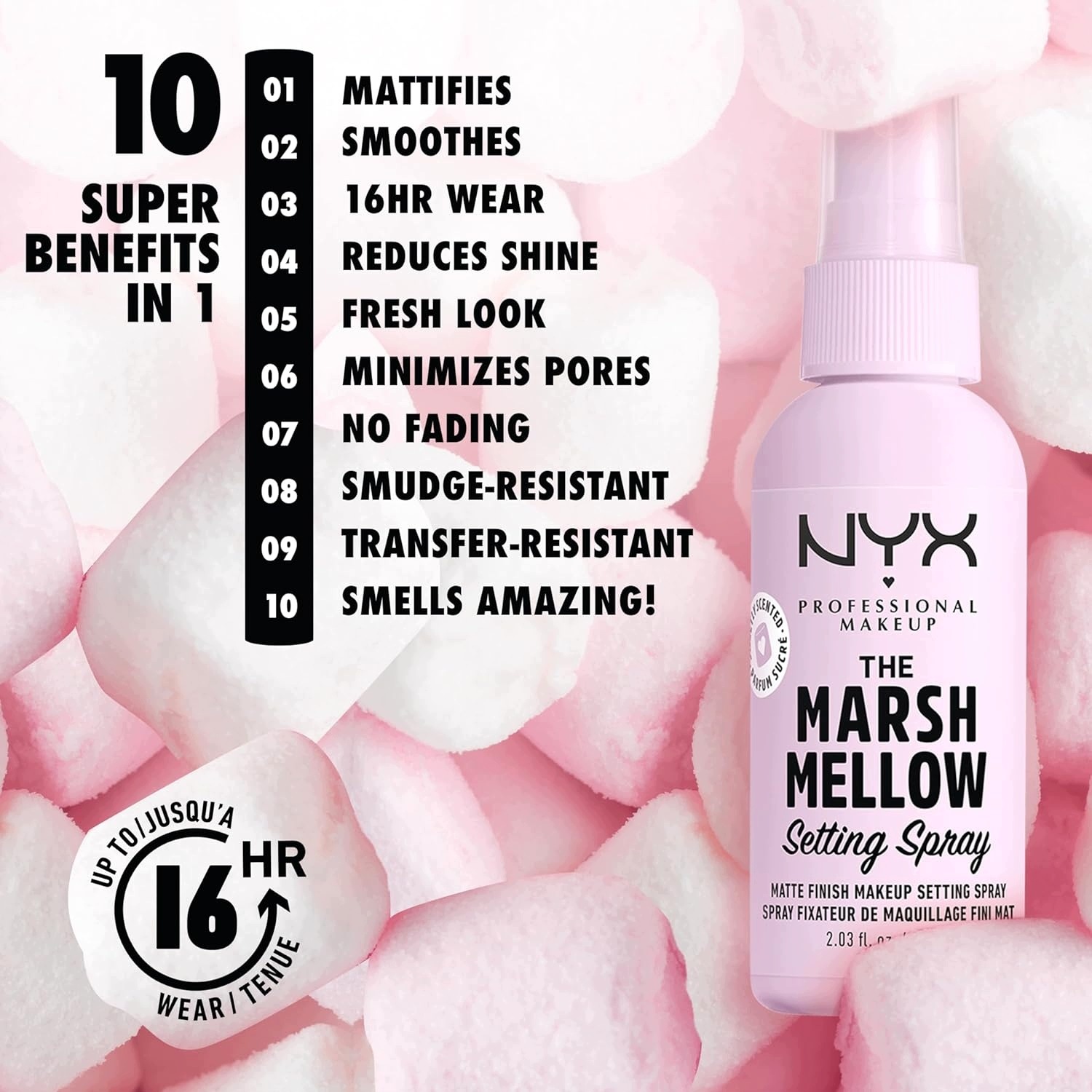 Marshmallow Fixační Makeup S Matným Finišem Až Na 16H 60 ML