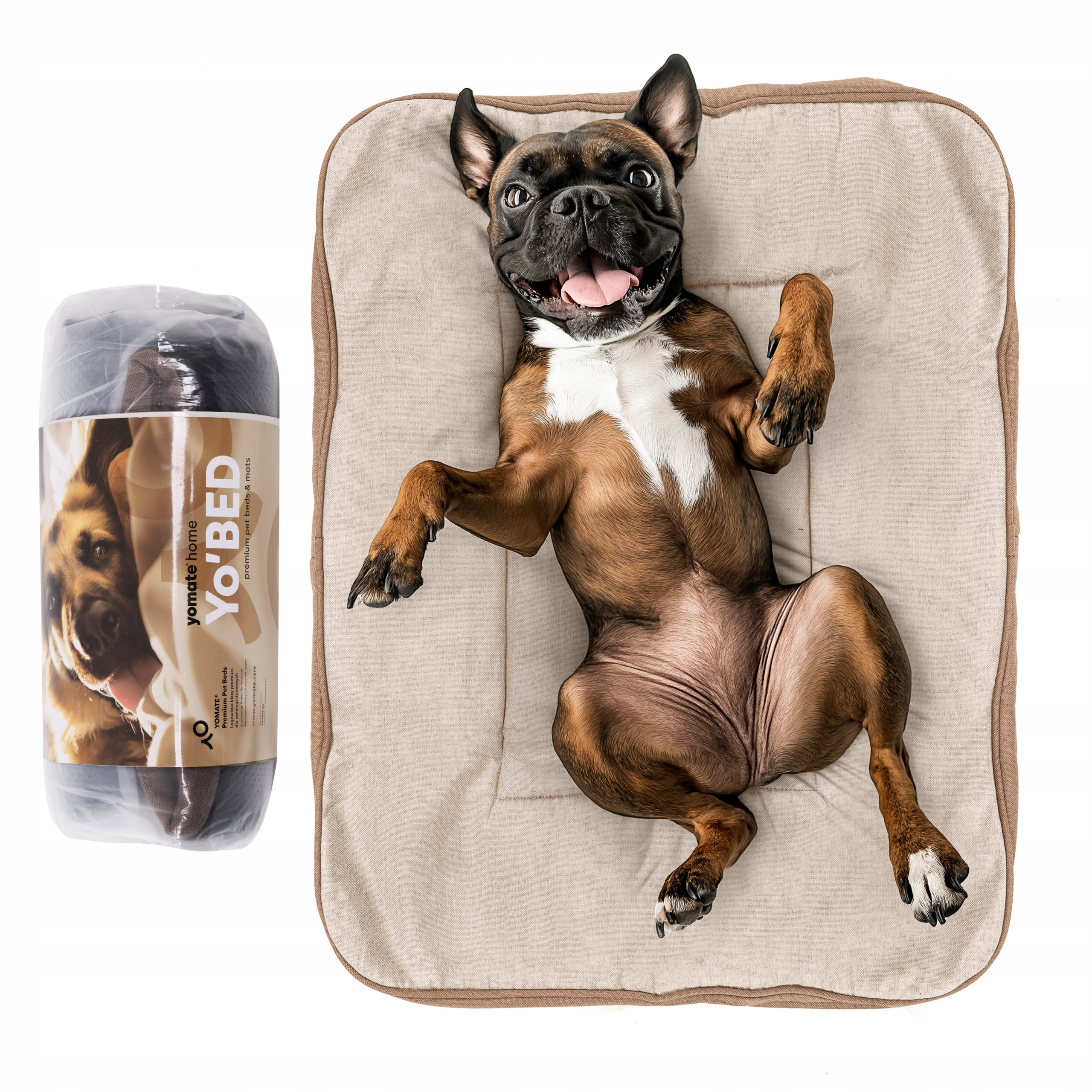 Levně Pelíšek Obdélníkové Pro Středního Psa Krémové 90x70 cm