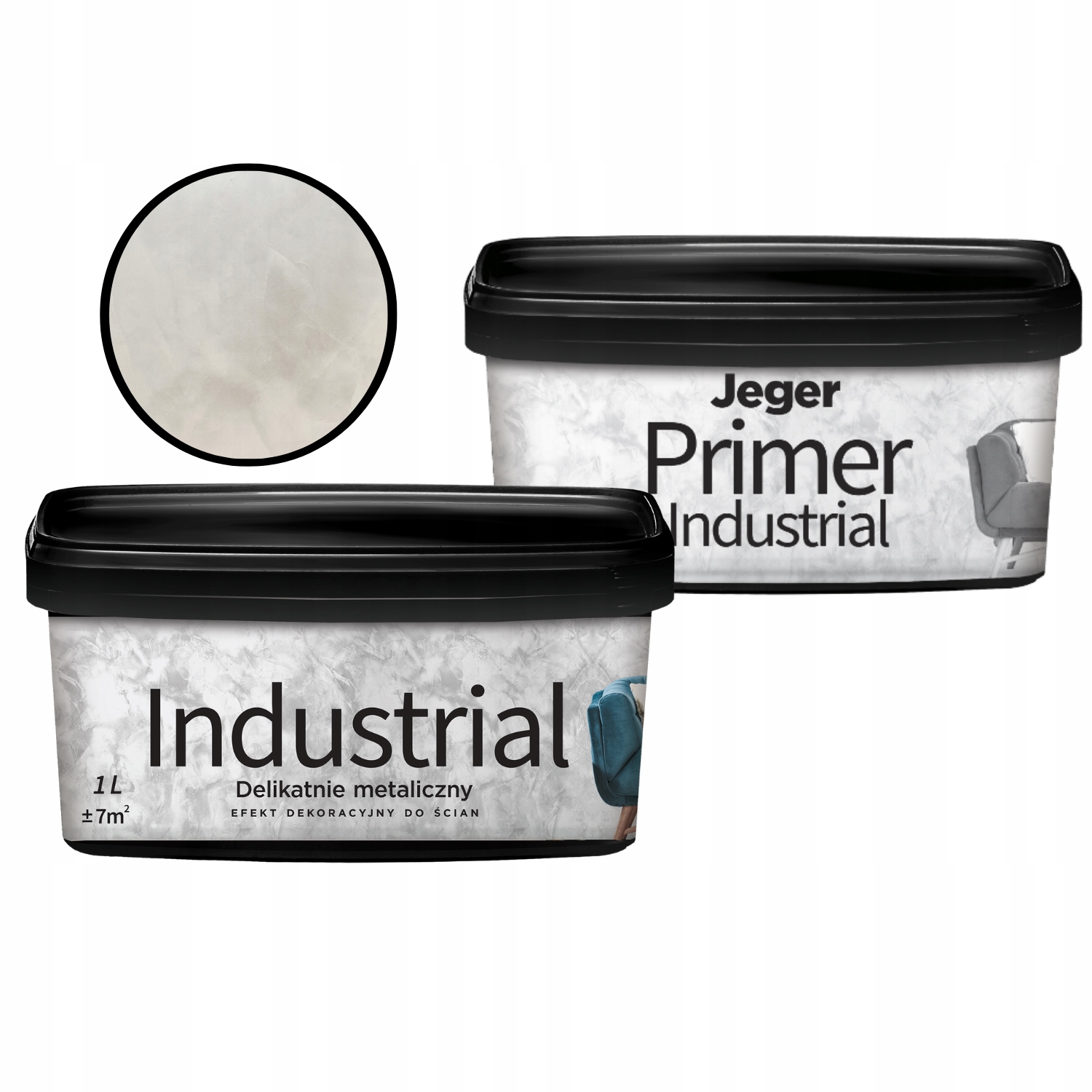 Sada Metalizující nástěnný efekt Industrial Calcyt Primer Industrial