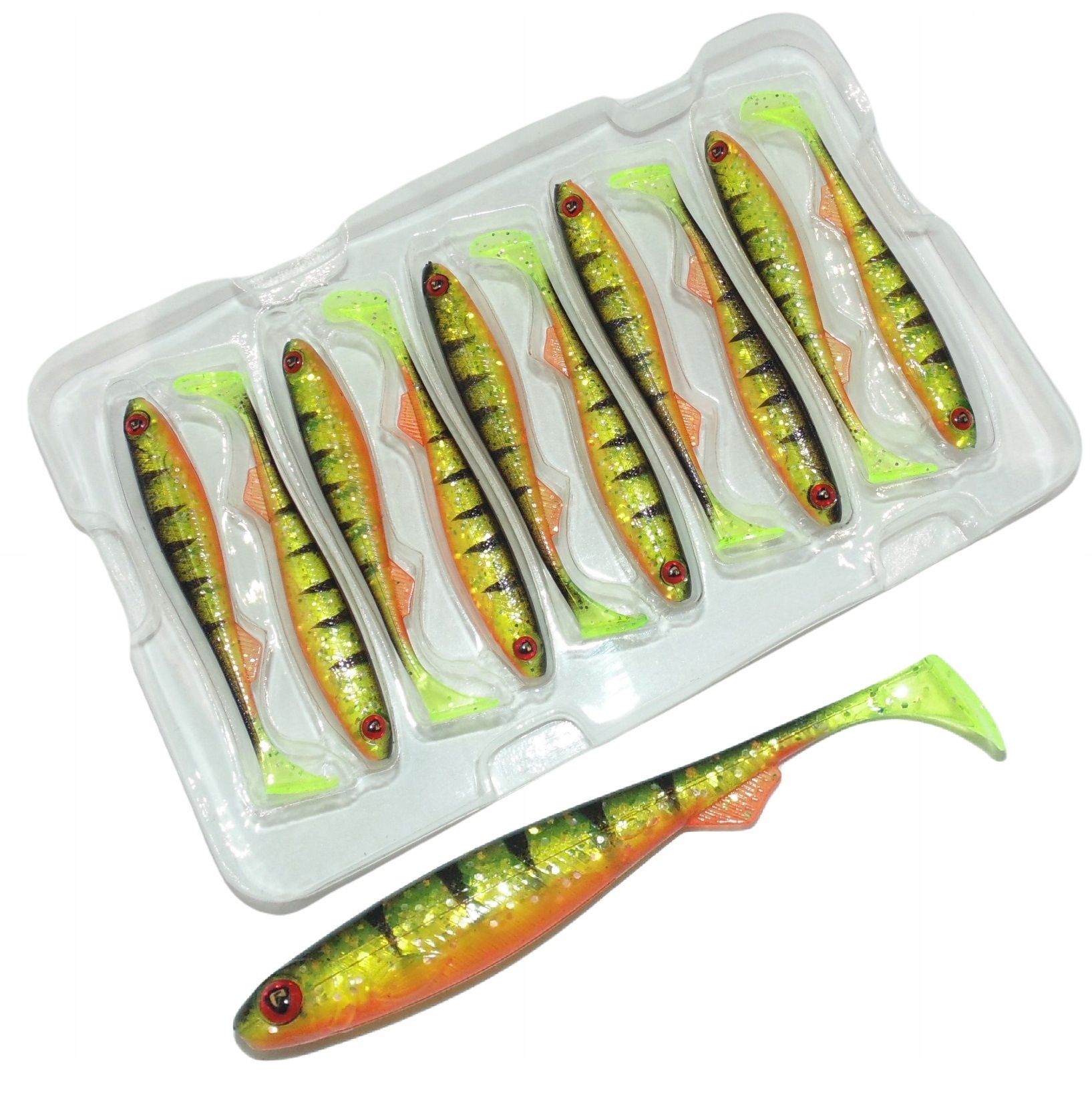 

Na Sandacza Fox Rage Slick Shad 9 CM Perch Uv
