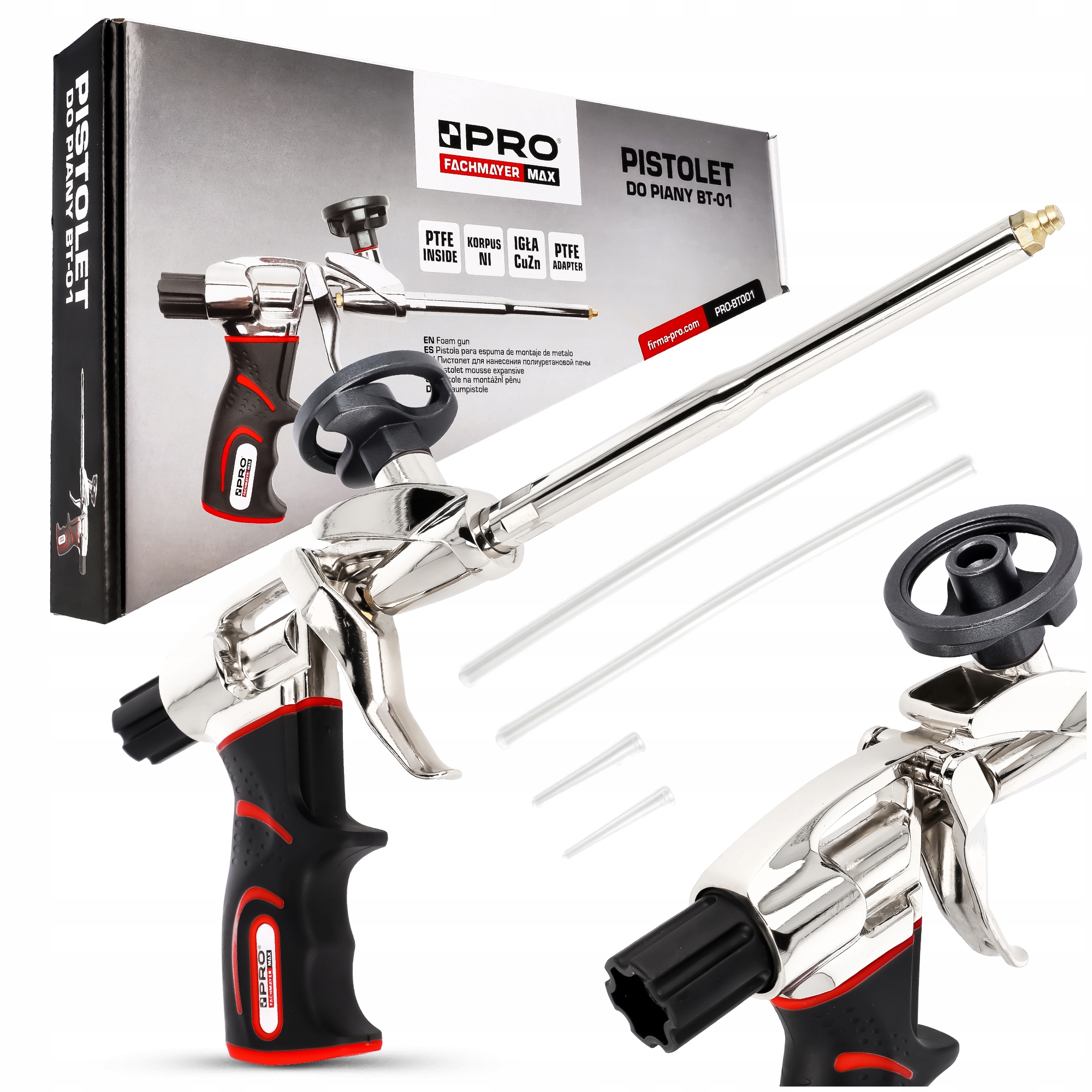 Pistole na montážní pěnu hliníková, teflonová, odolná 1001416
