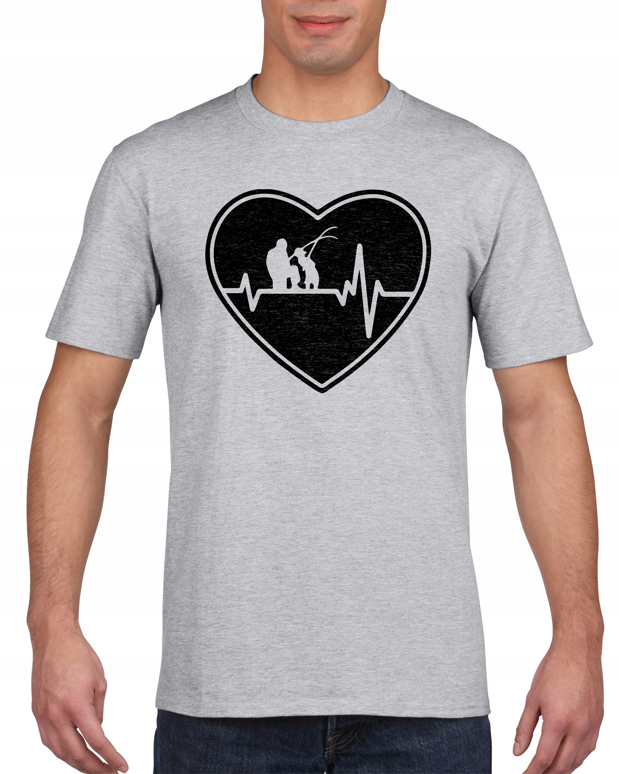 

Koszulka męska Linia życia Ekg wędkarz L