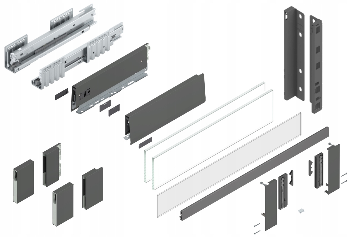 Blum Šuplík Merivobox 350 Vysoká E vnitřní Antr 40 kg