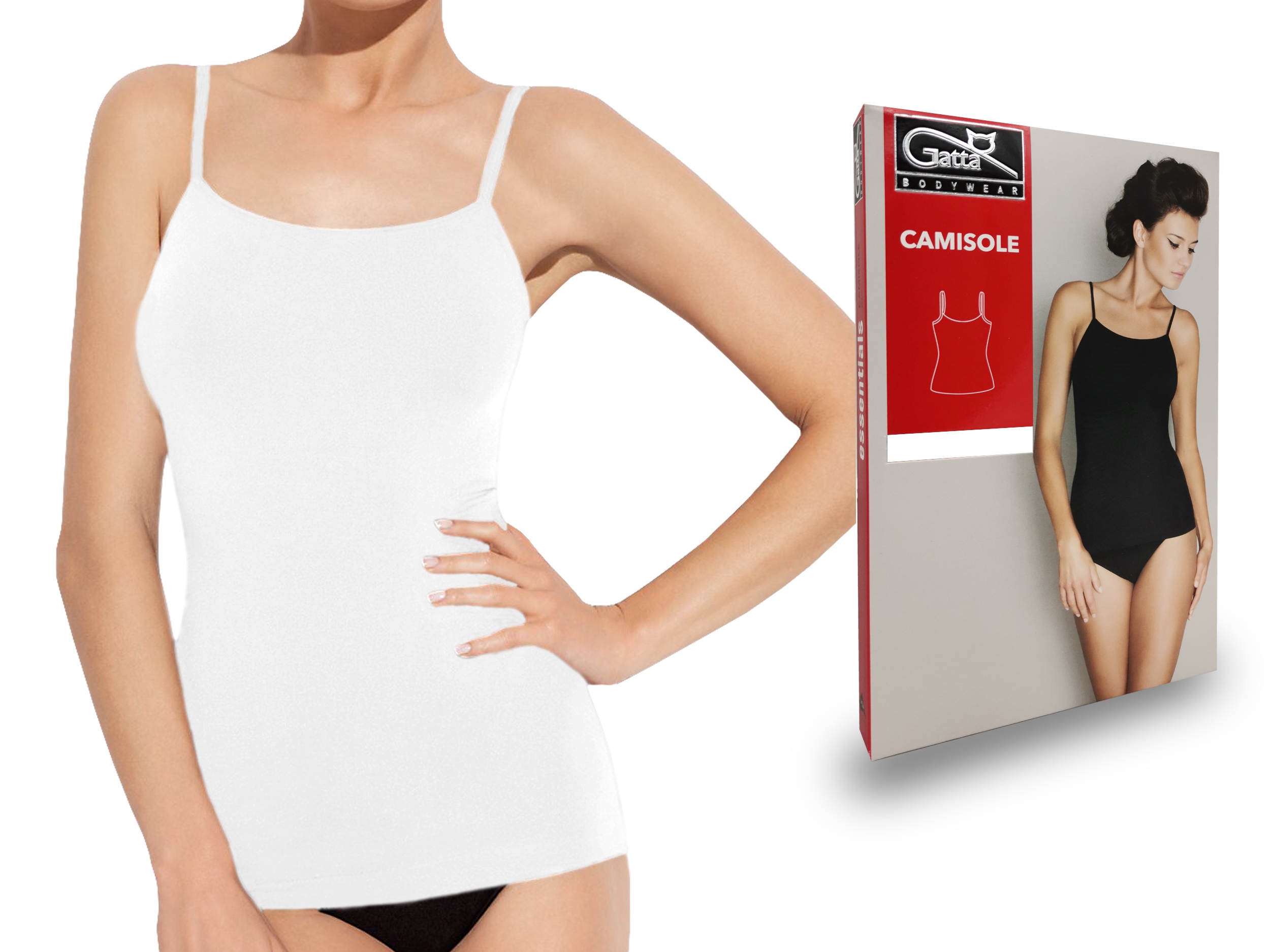 

Top na ramiączkach Gatta Camisole, biała, XL