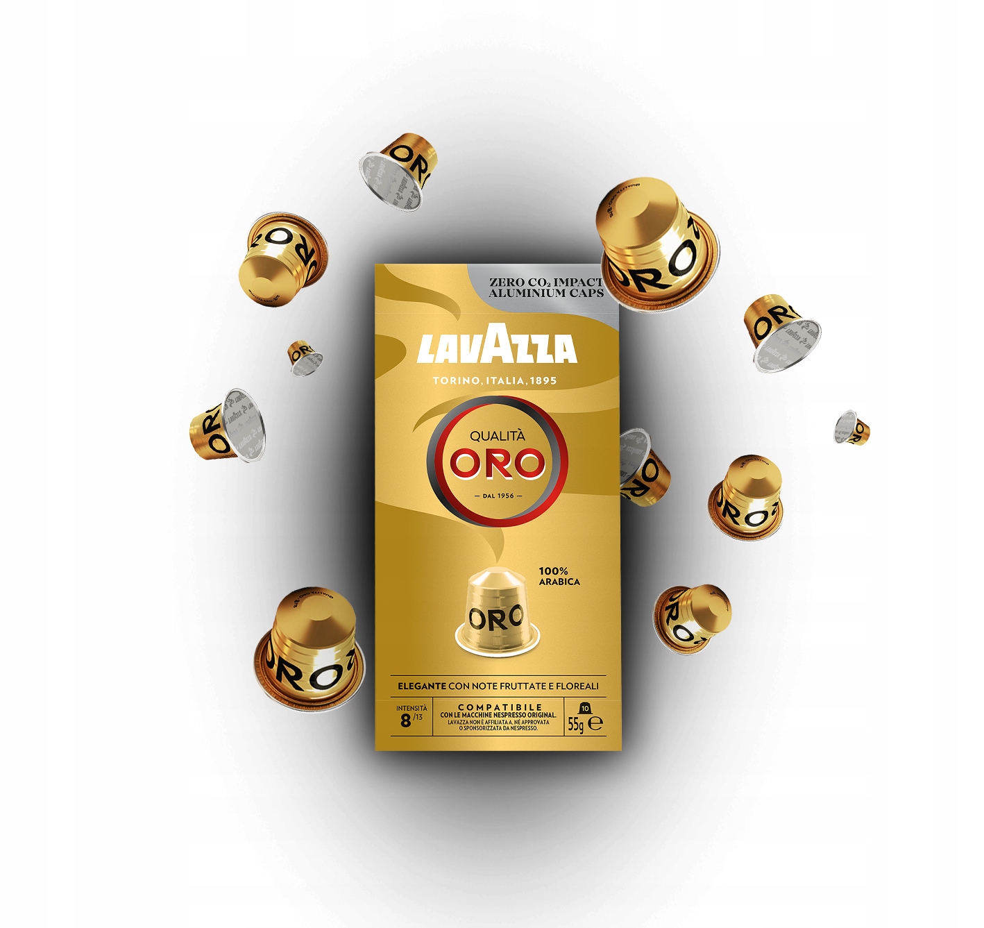 Levně Kávové kapsle kompatibilní s Nespresso Lavazza Qualita Oro 100 Ks