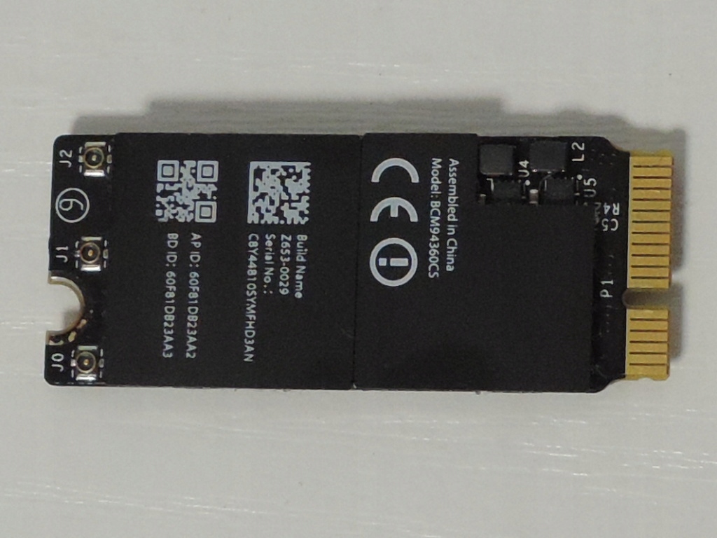Karta WIFI BCM94360CS APPLE RETINA A1502 Producent Broadcom