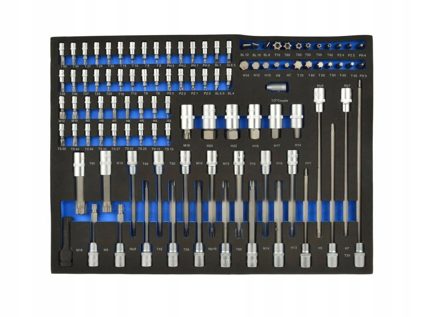 Modul sada nástavcov a bitov Torx, 102 ks