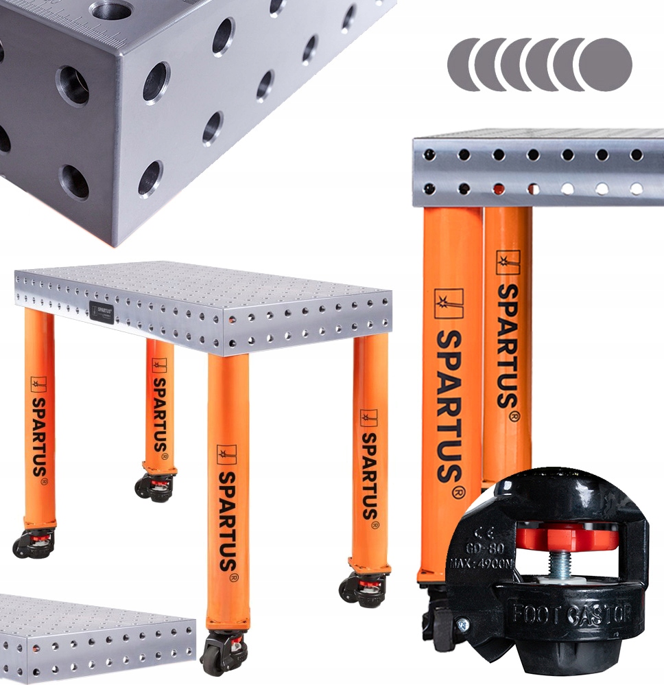 PROFESJONALNY STÓŁ SPAWALNICZY SPARTUS HERMES 3D 1000x500x100mm D16 4 NOGI