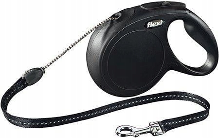Levně Flexi Nová Classic M 8M Šňůra Na Vodítko Černá Max 20KG
