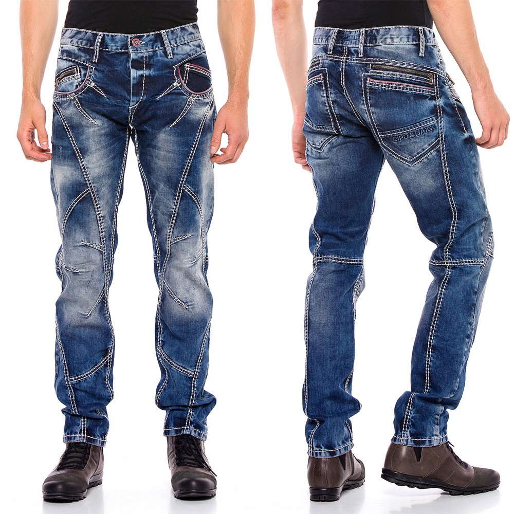 Cipo & Baxx kalhoty pánské CD563 L:34 regular slim fit jeans džíny 36 jeans