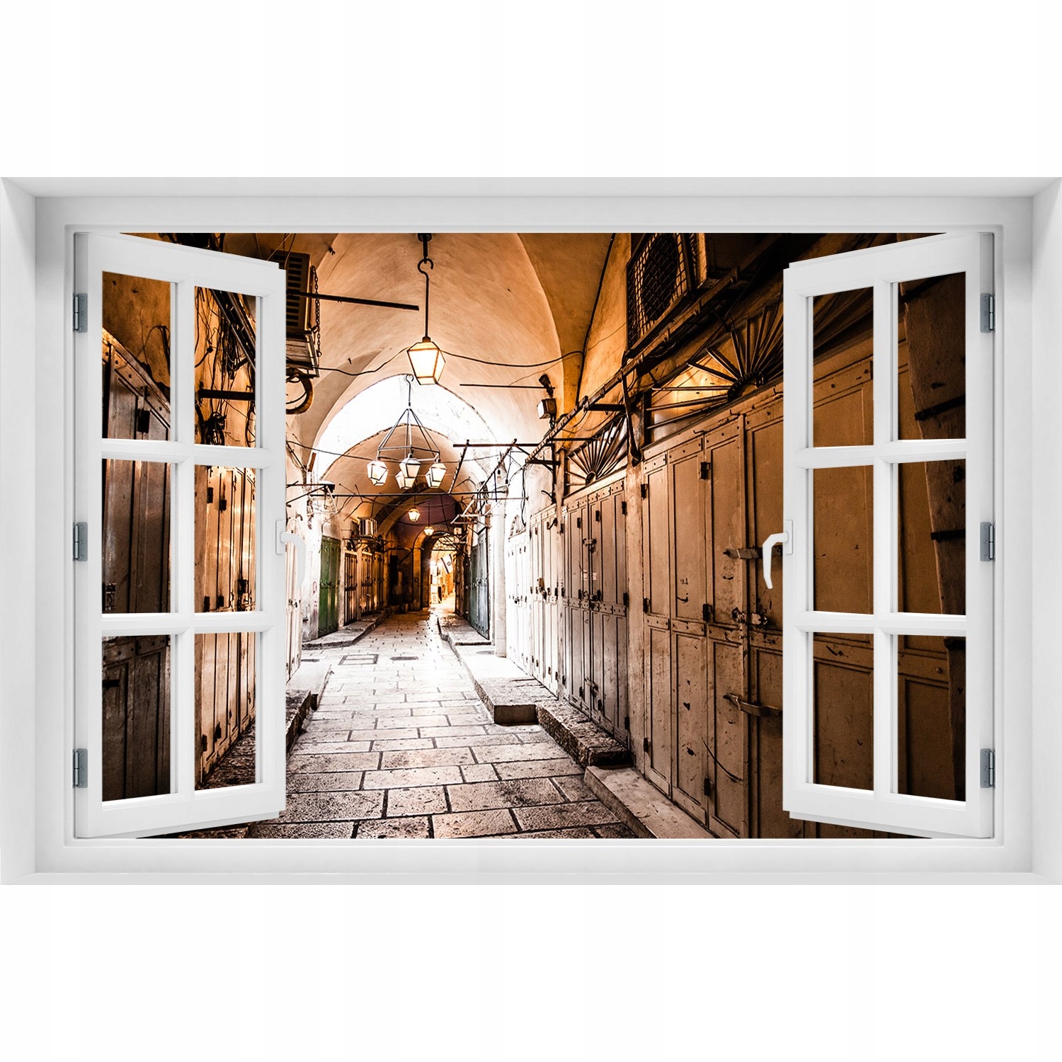 

3D Okno Naklejka ścienna Jerozolima 150x100