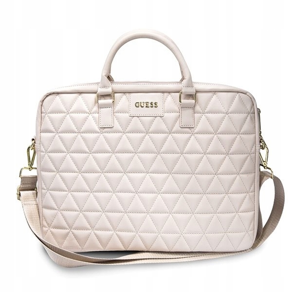 

Guess Torba na laptopa 16" Różowa Quilted
