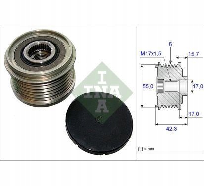 INA KOLO PASOWE ALTERNATORA RENAULT MEGANE 1.5 DCI Producent części Schaeffler INA