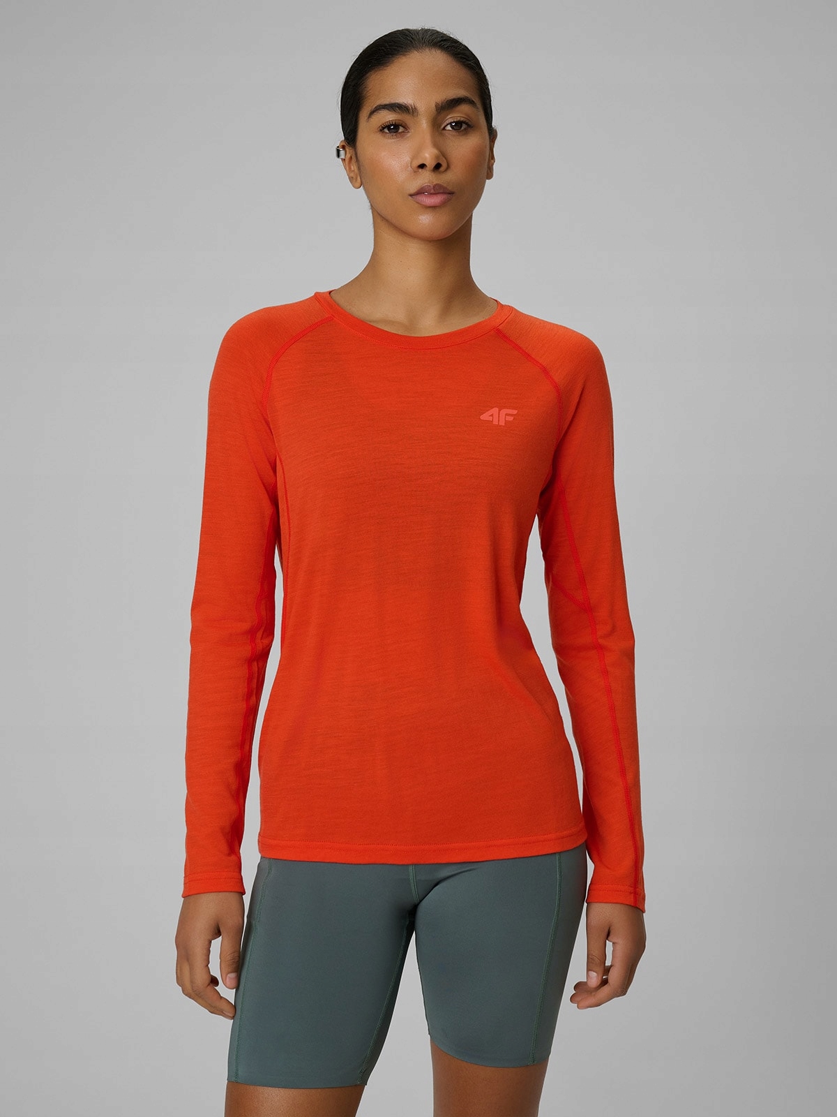 4F Dámský Oranžový Longsleeve Merino 4FDRY XL