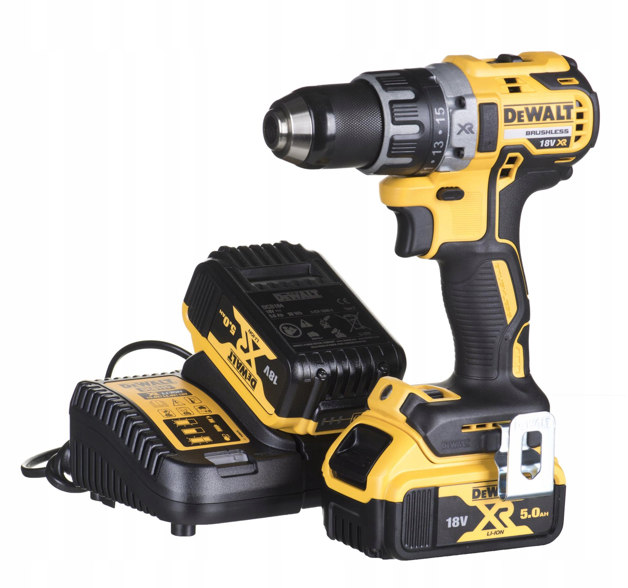 Dewalt Spinner-Drill DCD791P2-QW 18 V 2x5 Ah Lithium-Ion (Li-Ion)