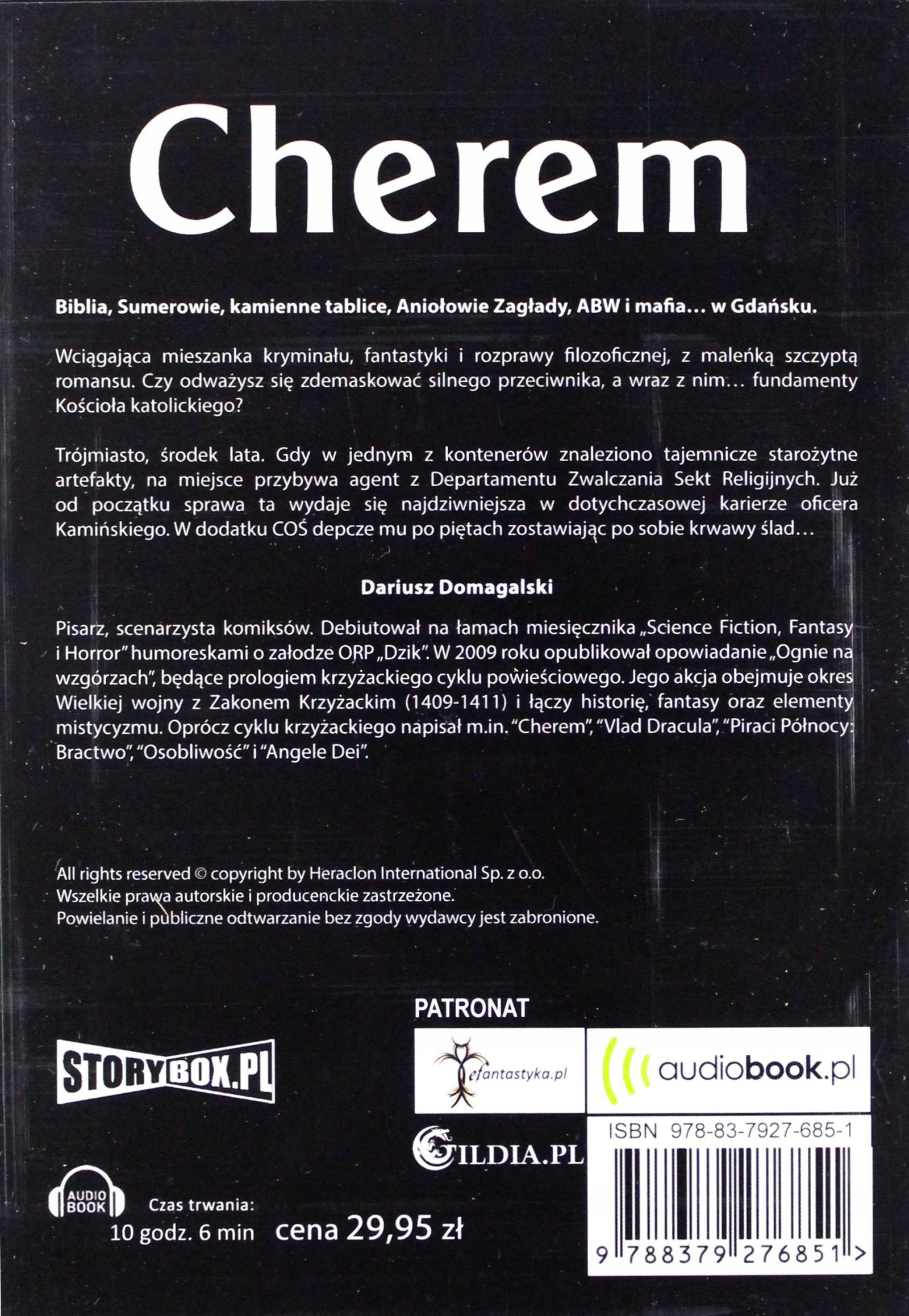 CHEREM - DARIUSZ DOMAGALSKI [AUDIOBOOK] Stan opakowania oryginalne