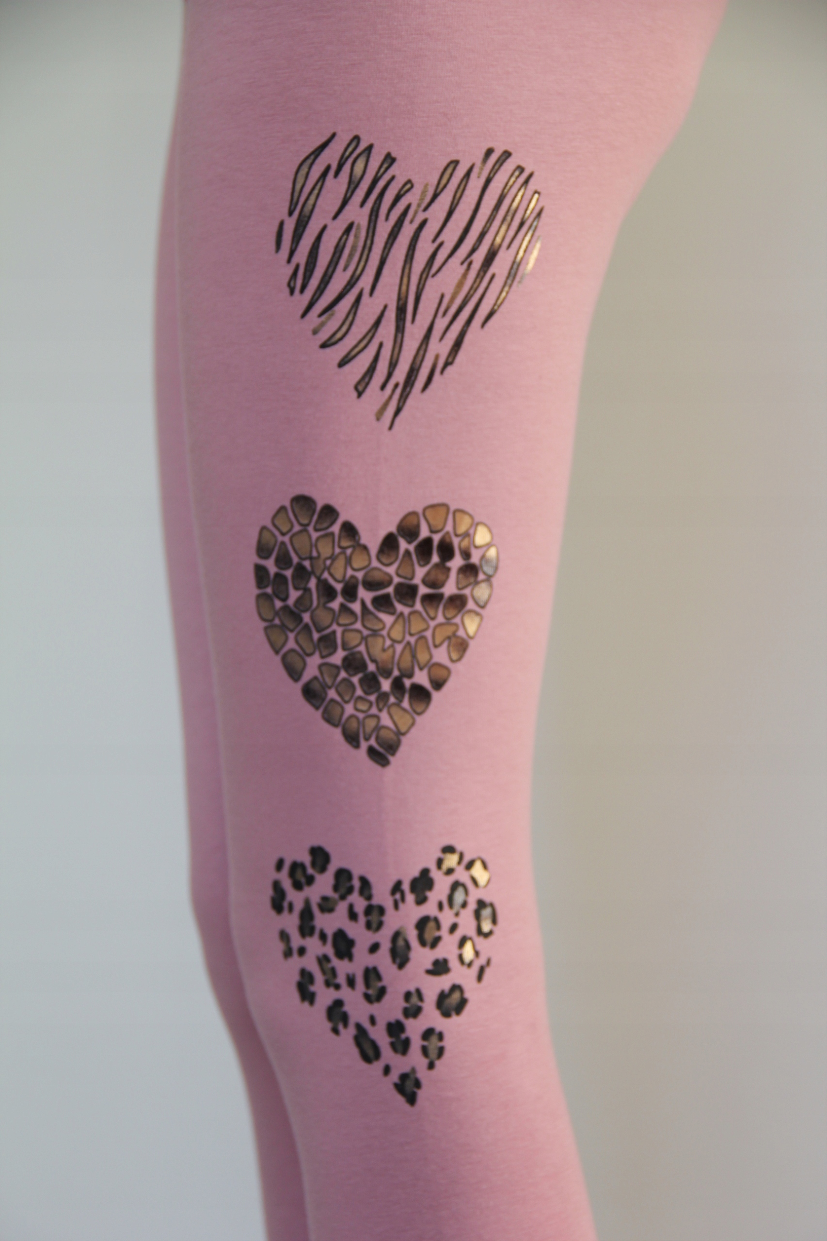 Legginsy Getry Dziecięce RÓŻ sito SERCA 140 Rodzaj klasyczne