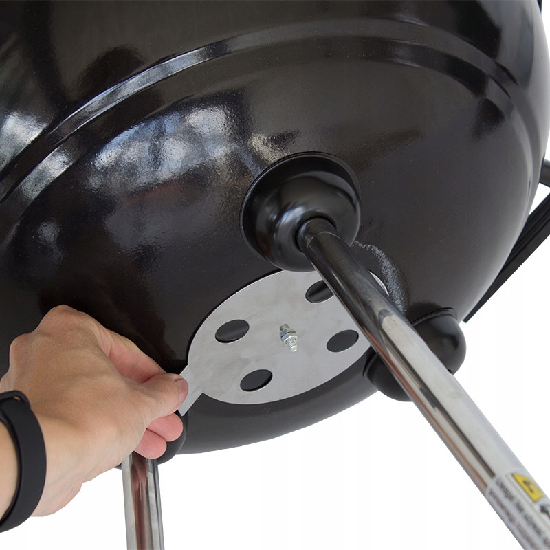 Grill okrągły z POKRYWĄ popielnikiem KÓŁKA GW0204 Szerokość grilla 44.5 cm