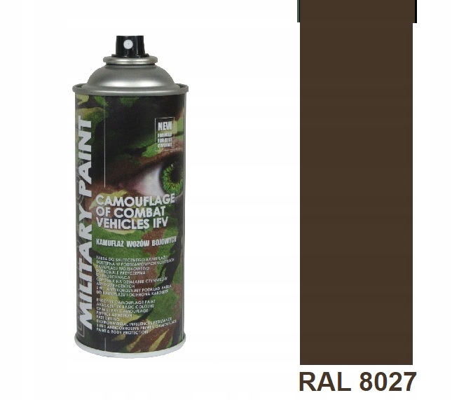 

Farba spray Military wojskowa 400ml Khaki Ral 8027