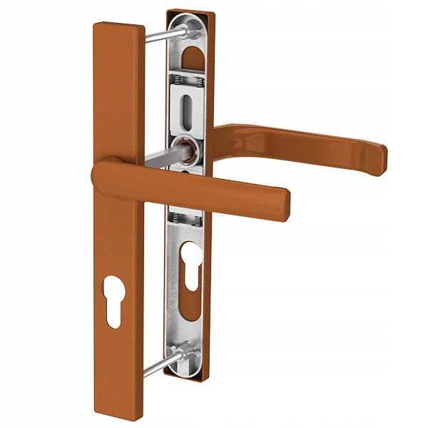 Dveřní klika pod roletu Saturn 32 Ral 8003 hnědá, obdélníkový štítek L92