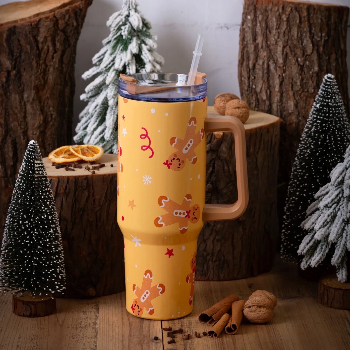 Termohrnek s brčkem velký 1.2 l Ciastuś Altom Design Vánoční dárky